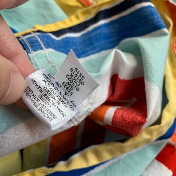 Hanna Andersson striped short sleeve button up shirt - Picture 8 of 9